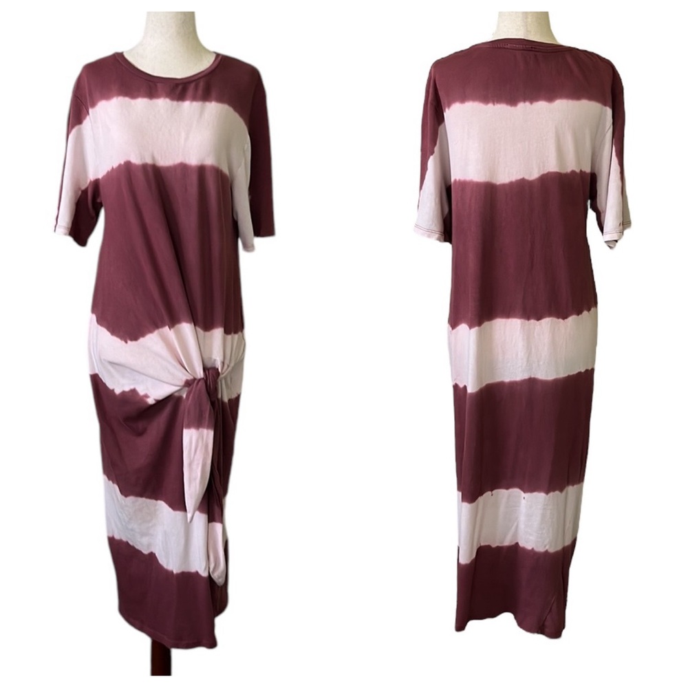 Zara Knotted Tie Dye Midi Dress